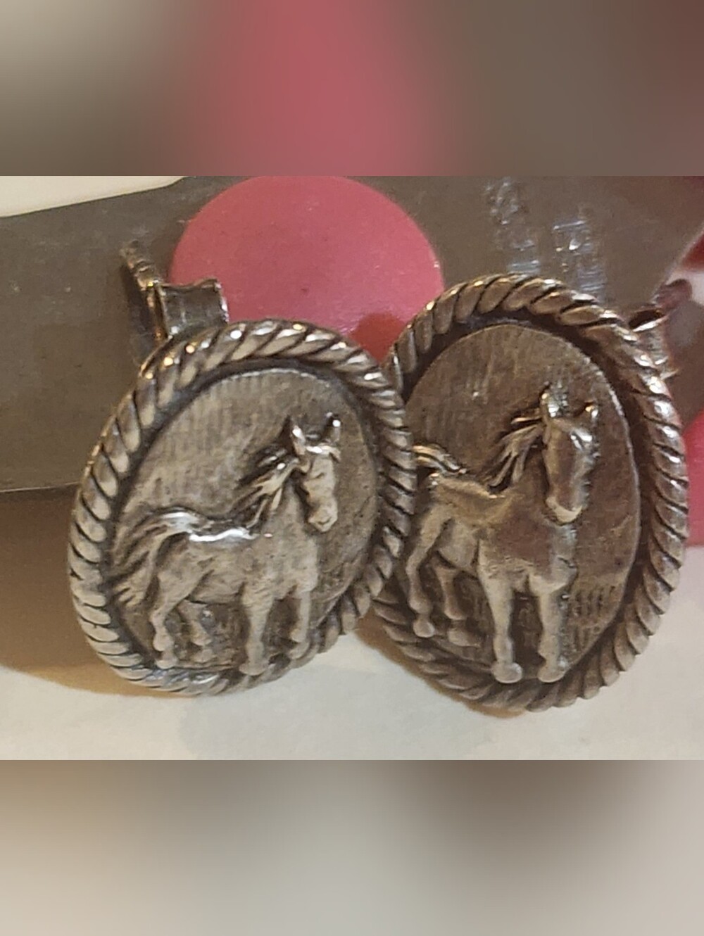 BARSE Silver Horse Earrings 925
